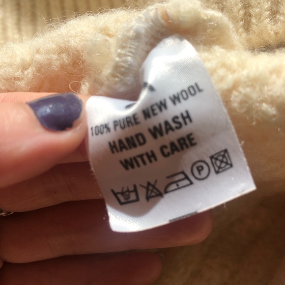 Irish 100% pure wool ivory fishermen sweater lge - Picture 6 of 6